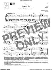 Cover icon of Melodie (Grade 1, list B1, from the ABRSM Piano Syllabus 2021 and 2022) sheet music for piano solo by Robert Schumann, classical score, intermediate skill level