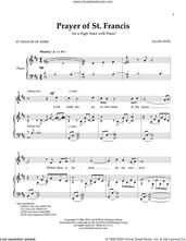 Cover icon of Prayer of St. Francis (High Voice) sheet music for voice and piano (High Voice) by Allen Pote and St. Francis of Assisi, intermediate skill level