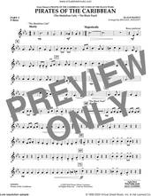 Cover icon of Pirates of the Caribbean (from The Curse of the Black Pearl) sheet music for concert band (pt.3 - f horn) by Klaus Badelt and Michael Sweeney, intermediate skill level