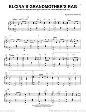 Cover icon of Elcina's Grandmother's Rag sheet music for piano solo by George Winston, intermediate skill level