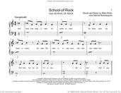 Cover icon of School Of Rock (arr. Christopher Hussey) sheet music for piano solo (elementary) by Mike White & Samuel Buonaugurio, Christopher Hussey, Mike White and Samuel Buonaugurio, beginner piano (elementary)