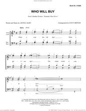 Cover icon of Who Will Buy (from Oliver!) (arr. Dave Briner) sheet music for choir (TTBB: tenor, bass) by Lionel Bart and Dave Briner, intermediate skill level