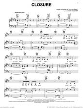 Cover icon of closure sheet music for voice, piano or guitar by Taylor Swift and Aaron Dessner, intermediate skill level