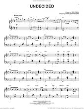 Cover icon of Undecided [Jazz version] (arr. Brent Edstrom) sheet music for piano solo by Chick Webb and His Orchestra, Brent Edstrom, Charles Shavers and Sid Robin, intermediate skill level