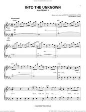 Cover icon of Into The Unknown (from Frozen 2) sheet music for accordion by Idina Menzel and AURORA, Kristen Anderson-Lopez and Robert Lopez, intermediate skill level