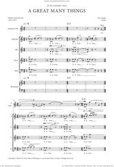 Cover icon of A Great Many Things sheet music for choir (SATB: soprano, alto, tenor, bass) by Nico Muhly and Elinore Pruitt Stewart, intermediate skill level