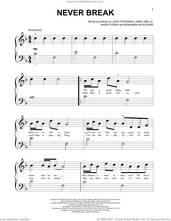 Cover icon of Never Break sheet music for piano solo by John Legend, Benjamin McIldowie, Greg Wells, John Stephens and Nasri Atweh, beginner skill level