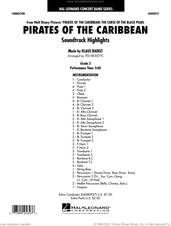 Cover icon of Pirates of the Caribbean (Soundtrack Highlights) (arr. Ted Ricketts) (COMPLETE) sheet music for concert band by Ted Ricketts and Klaus Badelt, intermediate skill level