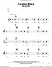 Cover icon of Alabama Song sheet music for ukulele by The Doors, Bertolt Brecht and Kurt Weill, intermediate skill level