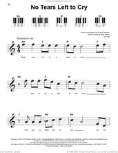 Cover icon of No Tears Left To Cry sheet music for piano solo by Ariana Grande, Ilya, Max Martin and Savan Kotecha, beginner skill level