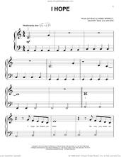 Cover icon of I Hope sheet music for piano solo (big note book) by Gabby Barrett, Jon Nite and Zachary Kale, easy piano (big note book)