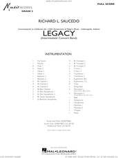 Cover icon of Legacy (Intermediate Version) (COMPLETE) sheet music for concert band by Richard L. Saucedo, intermediate skill level