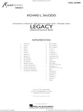 Cover icon of Legacy (Advanced Version) (COMPLETE) sheet music for concert band by Richard L. Saucedo, intermediate skill level