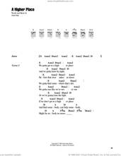Cover icon of A Higher Place sheet music for guitar (chords) by Tom Petty, intermediate skill level