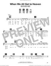 Cover icon of When We All Get To Heaven sheet music for guitar solo (ChordBuddy system) by Emily D. Wilson, Travis Perry and Eliza E. Hewitt, intermediate guitar (ChordBuddy system)
