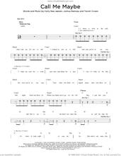 Cover icon of Call Me Maybe sheet music for bass solo by Carly Rae Jepsen, Joshua Ramsay and Tavish Crowe, intermediate skill level