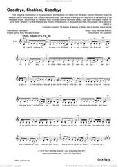 Cover icon of Goodbye, Shabbat, Goodbye sheet music for voice and other instruments (fake book) by Rory Michelle Sullivan, intermediate skill level