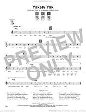 Cover icon of Yakety Yak sheet music for ukulele solo (ChordBuddy system) by The Coasters, Jerry Leiber and Mike Stoller, intermediate ukulele (ChordBuddy system)
