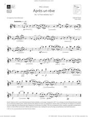 Cover icon of Apres un reve (from Trois melodies, Op. 7) (Grade 5 B6, the ABRSM Saxophone syllabus from 2022) sheet music for saxophone solo by Gabriel Faure and David Blackwell, classical score, intermediate skill level