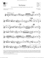Cover icon of Siciliana (from Sonata in G minor, Op2 No4) (Grade 4 B1 from the ABRSM Flute syllabus from 2022) sheet music for flute solo by Michel Blavet, classical score, intermediate skill level