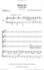 Cover icon of Siman Tov (A Good Sign) sheet music for choir (SATB: soprano, alto, tenor, bass) by William Cutter, intermediate skill level