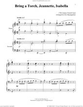 Cover icon of Bring A Torch, Jeannette, Isabella (arr. Eric Baumgartner) sheet music for piano four hands by Anonymous, Eric Baumgartner and Miscellaneous, intermediate skill level