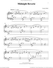 Cover icon of Midnight Reverie sheet music for piano solo (elementary) by Carolyn Miller, beginner piano (elementary)