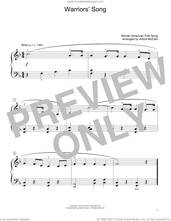 Cover icon of Warriors' Song (arr. Artina McCain) sheet music for piano solo (elementary) by African American Folk Song and Artina McCain, beginner piano (elementary)