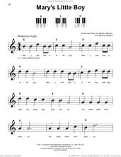 Cover icon of Mary's Little Boy sheet music for piano solo by Sammy Heyward and Massie Patterson, beginner skill level