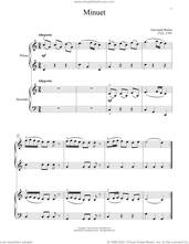 Cover icon of Minuet sheet music for piano four hands by Giovanni Rutini, Bradley Beckman and Carolyn True, classical score, intermediate skill level