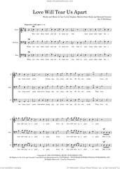 Cover icon of Love Will Tear Us Apart (arr. Dom Stichbury) sheet music for choir (TBB: tenor, bass) by Joy Division, Dom Stichbury, Bernard Sumner, Ian Curtis, Peter Hook and Stephen Morris, intermediate skill level