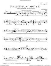 Cover icon of Malmesbury Motets sheet music for orchestra/band (viola de gamba) by Nico Muhly, classical score, intermediate skill level