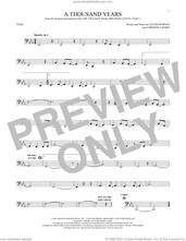 Cover icon of A Thousand Years sheet music for Tuba Solo (tuba) by Christina Perri and David Hodges, wedding score, intermediate skill level