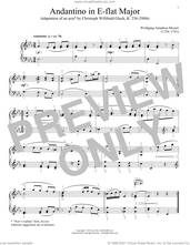 Cover icon of Andantino In E Flat sheet music for piano solo by Wolfgang Amadeus Mozart, classical score, intermediate skill level