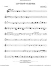 Cover icon of Don't Fear The Reaper sheet music for clarinet solo by Blue Oyster Cult and Donald Roeser, intermediate skill level