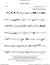 Cover icon of High Hopes sheet music for trombone solo by Panic! At The Disco, Brendon Urie, Ilsey Juber, Jacob Sinclair, Jenny Owen Youngs, Jonas Jeberg, Lauren Pritchard, Sam Hollander, Tayla Parx and William Lobban Bean, intermediate skill level