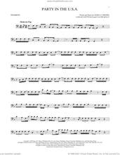 Cover icon of Party In The U.S.A. sheet music for trombone solo by Miley Cyrus, Claude Kelly, Jessica Cornish and Lukasz Gottwald, intermediate skill level