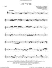 Cover icon of I Don't Care sheet music for horn solo by Ed Sheeran & Justin Bieber, Ed Sheeran, Fred Gibson, Jason Boyd, Justin Bieber, Max Martin and Shellback, intermediate skill level