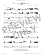 Cover icon of Can't Stop The Feeling! (from Trolls) sheet music for trumpet solo by Justin Timberlake, Johan Schuster, Max Martin and Shellback, intermediate skill level