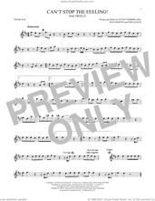 Cover icon of Can't Stop The Feeling! (from Trolls) sheet music for tenor saxophone solo by Justin Timberlake, Johan Schuster, Max Martin and Shellback, intermediate skill level