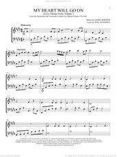 Cover icon of My Heart Will Go On (Love Theme From 'Titanic') sheet music for instrumental duet (duets) by Celine Dion, James Horner and Will Jennings, wedding score, intermediate skill level