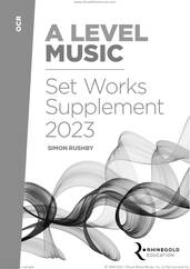 Cover icon of OCR A Level Set Works Supplement 2023 sheet music for instrumental method, intermediate skill level