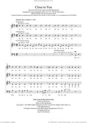 Cover icon of Close To You (arr. Paul Ayres) sheet music for choir (SSAATB) by Bacharach & David, Paul Ayres, Burt Bacharach and Hal David, intermediate skill level