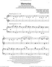 Cover icon of Memories (arr. Kevin Olson) sheet music for piano four hands by Maroon 5, Kevin Olson, Adam Levine, Jacob Hindlin, Jon Bellion, Michael Pollack, Stefan Johnson and Vincent Ford, intermediate skill level