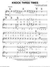 Cover icon of Knock Three Times sheet music for voice, piano or guitar by Tony Orlano & Dawn, Irwin Levine and L. Russell Brown, intermediate skill level