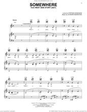 Cover icon of Somewhere (from West Side Story 2021) sheet music for voice, piano or guitar by Stephen Sondheim & Leonard Bernstein, Leonard Bernstein and Stephen Sondheim, intermediate skill level