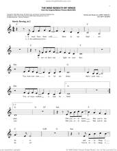 Cover icon of The Wind Beneath My Wings sheet music for voice and other instruments (fake book) by Bette Midler, Jeff Silbar and Larry Henley, wedding score, easy skill level
