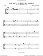 Cover icon of How Does A Moment Last Forever (from Beauty And The Beast) sheet music for two flutes (duets) by Celine Dion, Alan Menken and Tim Rice, intermediate skill level