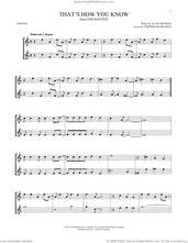 Cover icon of That's How You Know (from Enchanted) sheet music for two violins (duets, violin duets) by Alan Menken, Amy Adams and Stephen Schwartz, intermediate skill level
