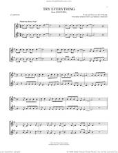 Cover icon of Try Everything (from Zootopia) sheet music for two clarinets (duets) by Shakira, Mikkel Eriksen, Sia Furler and Tor Erik Hermansen, intermediate skill level